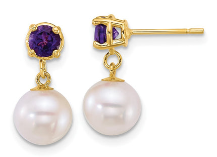14k Yellow Gold Earrings Style XF878E - Classique Jewelry Inc.