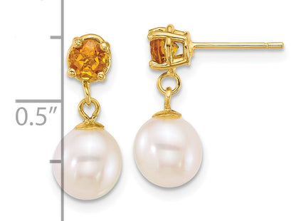 14k Yellow Gold Earrings Style XF878E - Classique Jewelry Inc.