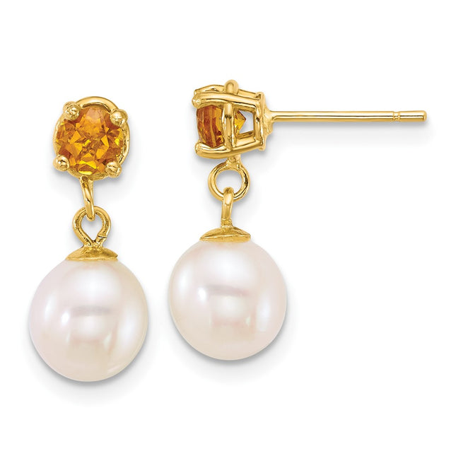14k Yellow Gold Earrings Style XF878E - Classique Jewelry Inc.