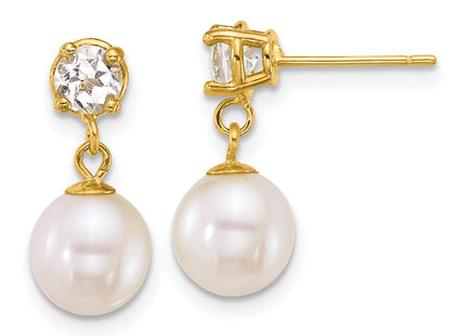 14k Yellow Gold Earrings Style XF878E - Classique Jewelry Inc.