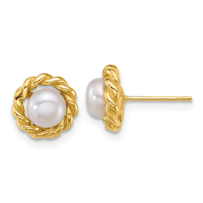 14k Yellow Gold Earrings Style XF904E - Classique Jewelry Inc.