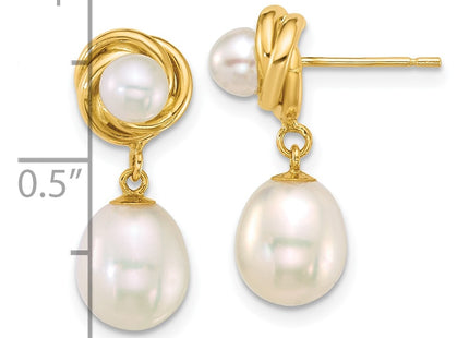 14k Yellow Gold Earrings Style XF905E - Classique Jewelry Inc.