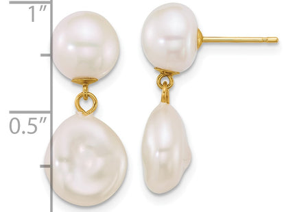 14k Yellow Gold Earrings Style XF906E - Classique Jewelry Inc.