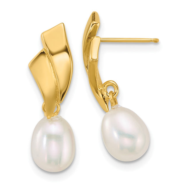 14k Yellow Gold Earrings Style XF911E - Classique Jewelry Inc.