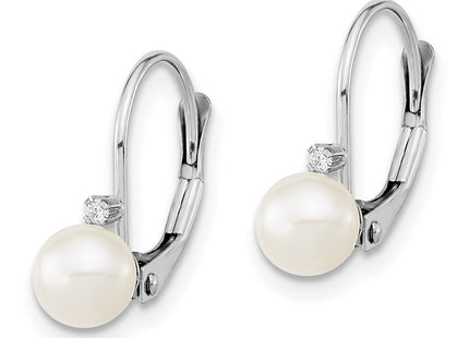 14k White Gold Earrings Style XFW248E - Classique Jewelry Inc.