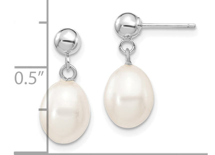 14k White Gold Earrings Style XFW251E - Classique Jewelry Inc.