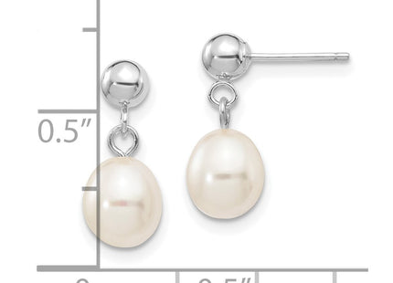 14k White Gold Earrings Style XFW252E - Classique Jewelry Inc.