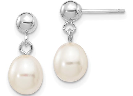 14k White Gold Earrings Style XFW252E - Classique Jewelry Inc.