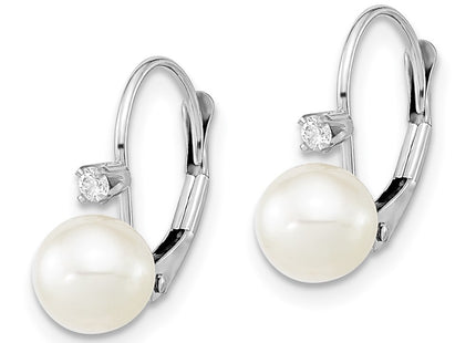 14k White Gold Earrings Style XFW264E - Classique Jewelry Inc.