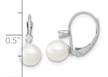 14k White Gold Earrings Style XFW264E - Classique Jewelry Inc.