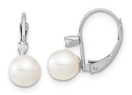 14k White Gold Earrings Style XFW264E - Classique Jewelry Inc.