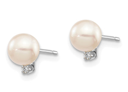 14k White Gold Earrings Style XFW472E - Classique Jewelry Inc.