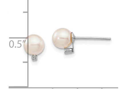 14k White Gold Earrings Style XFW472E - Classique Jewelry Inc.