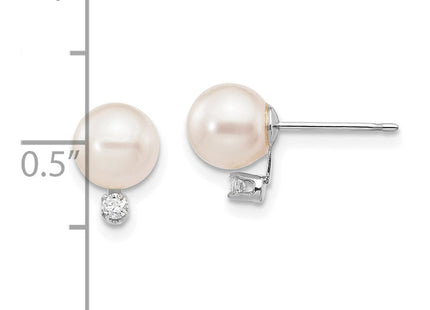 14k White Gold Earrings Style XFW474E - Classique Jewelry Inc.