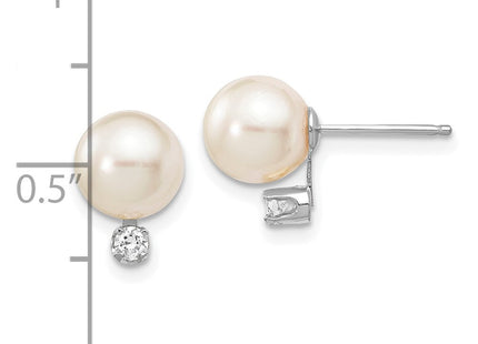 14k White Gold Earrings Style XFW475E - Classique Jewelry Inc.