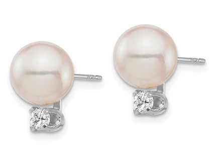 14k White Gold Earrings Style XFW682E - Classique Jewelry Inc.