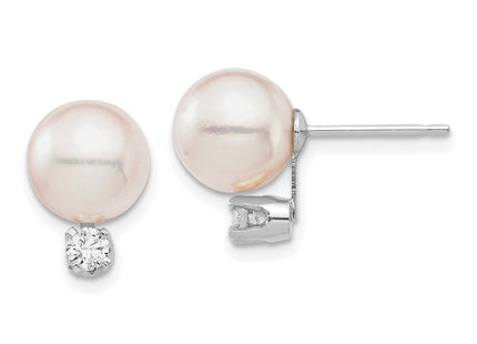 14k White Gold Earrings Style XFW682E - Classique Jewelry Inc.
