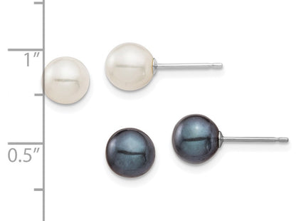 14k White Gold Earrings Style XFW690ESET - Classique Jewelry Inc.