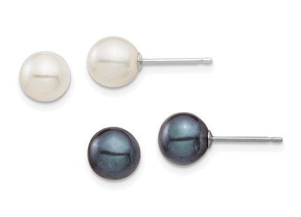 14k White Gold Earrings Style XFW690ESET - Classique Jewelry Inc.