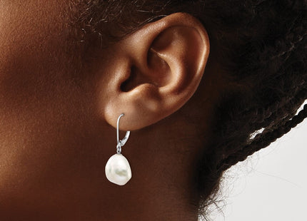 14k White Gold Earrings Style XFW714E - Classique Jewelry Inc.