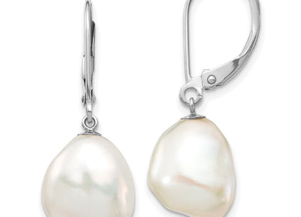 14k White Gold Earrings Style XFW714E - Classique Jewelry Inc.