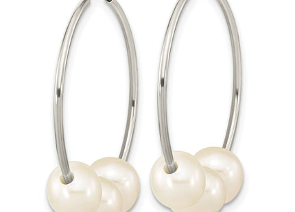 14k White Gold Earrings Style XFW793E - Classique Jewelry Inc.