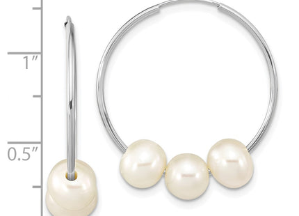 14k White Gold Earrings Style XFW793E - Classique Jewelry Inc.