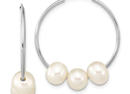 14k White Gold Earrings Style XFW793E - Classique Jewelry Inc.