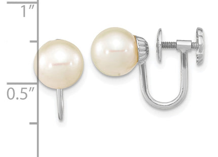 14k White Gold Earrings Style XFW801E - Classique Jewelry Inc.