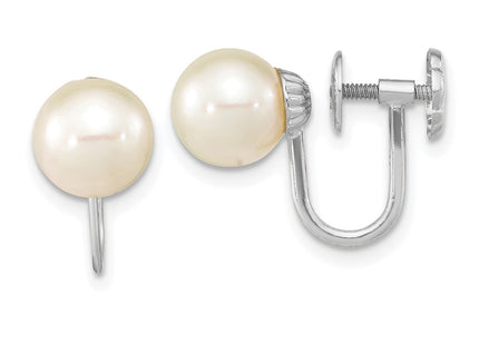 14k White Gold Earrings Style XFW801E - Classique Jewelry Inc.