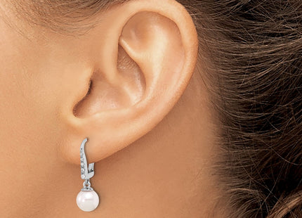 14k White Gold Earrings Style XFW838E - Classique Jewelry Inc.