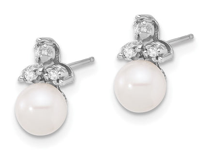 14k White Gold Earrings Style XFW846E - Classique Jewelry Inc.