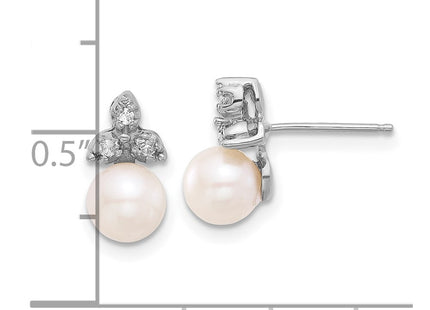 14k White Gold Earrings Style XFW846E - Classique Jewelry Inc.