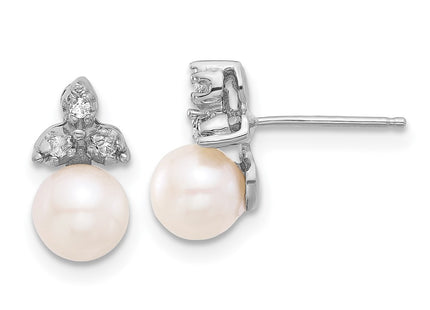 14k White Gold Earrings Style XFW846E - Classique Jewelry Inc.