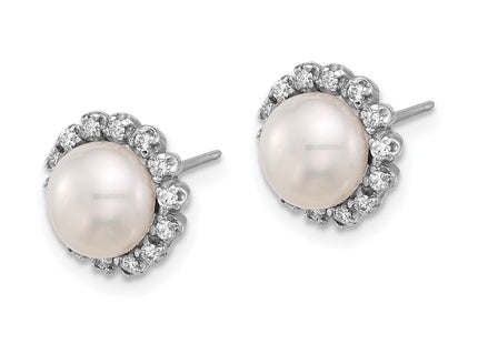 14k White Gold Earrings Style XFW848E - Classique Jewelry Inc.