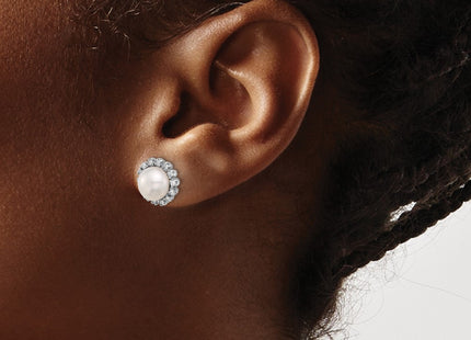 14k White Gold Earrings Style XFW848E - Classique Jewelry Inc.