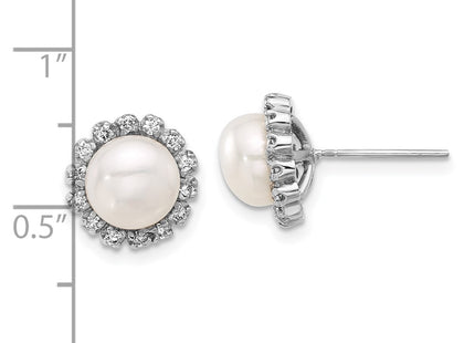 14k White Gold Earrings Style XFW848E - Classique Jewelry Inc.