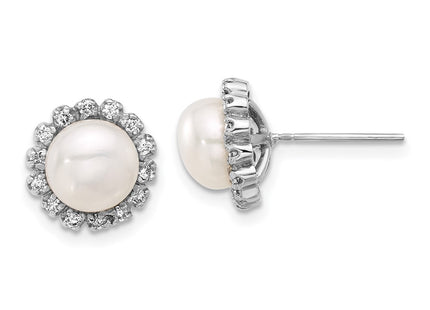 14k White Gold Earrings Style XFW848E - Classique Jewelry Inc.