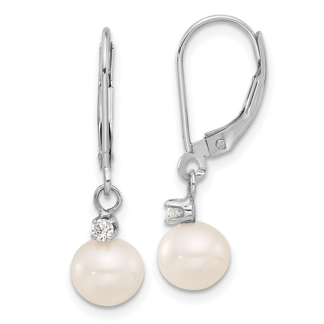 14k White Gold Earrings Style XFW850E - Classique Jewelry Inc.