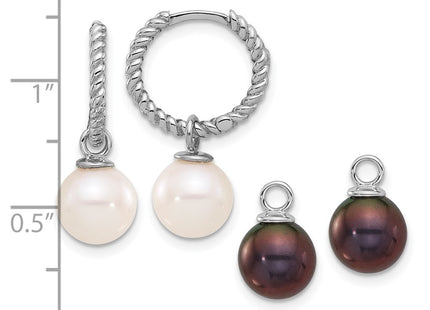 14k White Gold Earrings Style XFW859E - Classique Jewelry Inc.