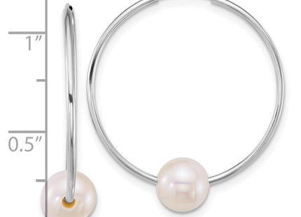 14k White Gold Earrings Style XFW918E - Classique Jewelry Inc.