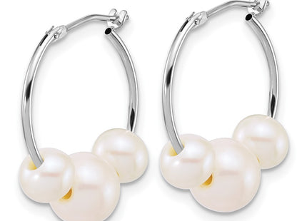 14k White Gold Earrings Style XFW919E - Classique Jewelry Inc.