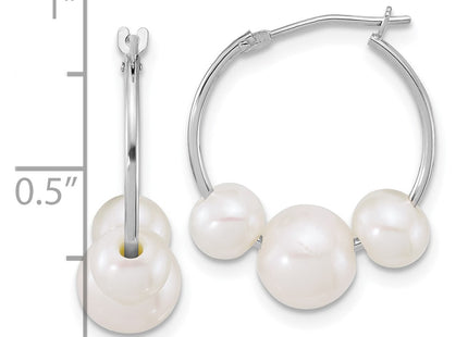 14k White Gold Earrings Style XFW919E - Classique Jewelry Inc.