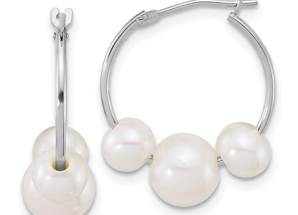 14k White Gold Earrings Style XFW919E - Classique Jewelry Inc.