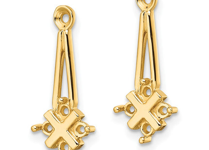 14k Yellow Gold Earrings Style XJ18 - Classique Jewelry Inc.