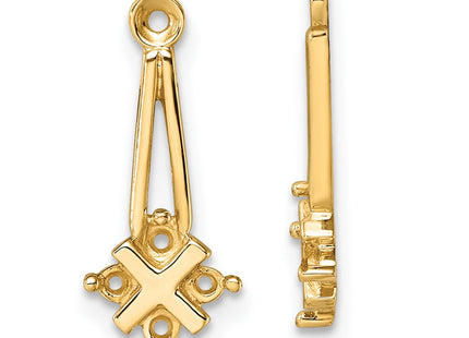 14k Yellow Gold Earrings Style XJ18 - Classique Jewelry Inc.