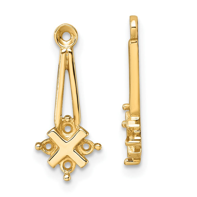 14k Yellow Gold Earrings Style XJ18 - Classique Jewelry Inc.