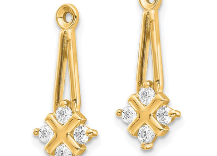 14k Yellow Gold Earrings Style XJ18VS - Classique Jewelry Inc.