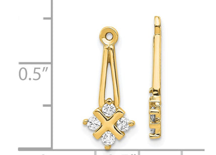 14k Yellow Gold Earrings Style XJ18VS - Classique Jewelry Inc.