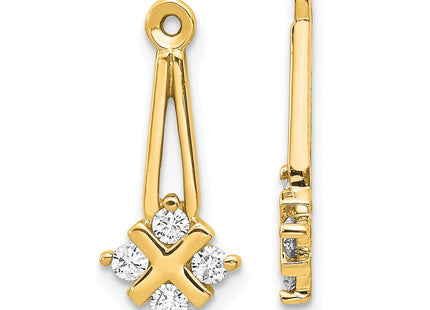 14k Yellow Gold Earrings Style XJ18VS - Classique Jewelry Inc.